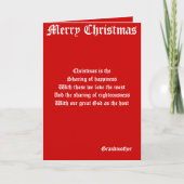 Weihnachtskarten für Großmutter Feiertagskarte (Vorderseite)