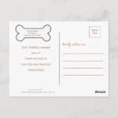 Weihnachtskarten für Haustiere - Foto Postkarte (Rückseite)