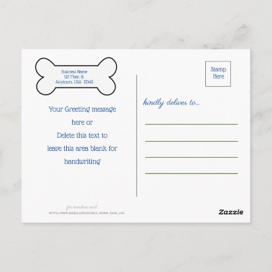 Weihnachtskarten für Haustiere Postkarte (Rückseite)