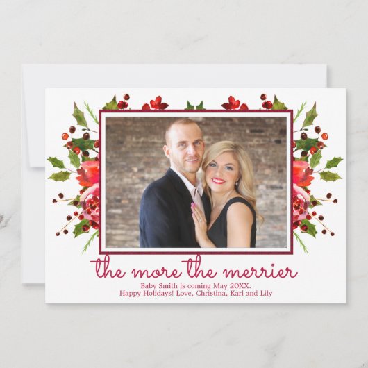 Weihnachtskarten für Holly Foto Einladung (Vorderseite)
