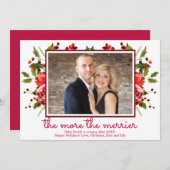 Weihnachtskarten für Holly Foto Einladung (Vorne/Hinten)