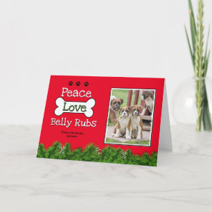 Weihnachtskarten für Hunde im Foto Dankeskarte