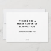 Weihnachtskarten für kreative Fahrradtouren Feiertagskarte (Rückseite)