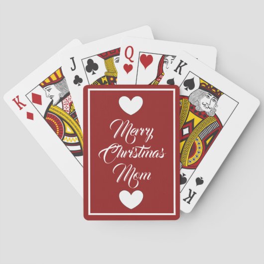 Weihnachtskarten für Mama von dalDesignNZ Spielkarten (Rückseite)