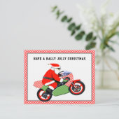 Weihnachtskarten für Motorräder Feiertagspostkarte (Stehend Vorderseite)