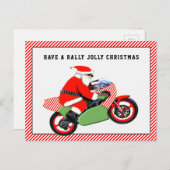 Weihnachtskarten für Motorräder Feiertagspostkarte (Vorne/Hinten)