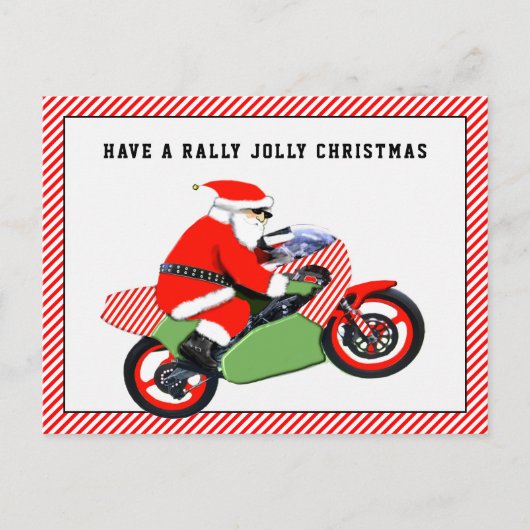 Weihnachtskarten für Motorräder Feiertagspostkarte (Vorderseite)