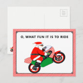 Weihnachtskarten für Motorräder Feiertagspostkarte (Vorne/Hinten)