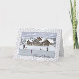 Weihnachtskarten für Skater Feiertagskarte