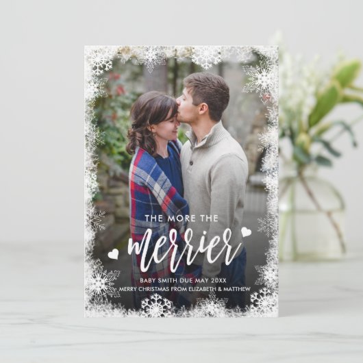 Weihnachtskarten für Snowflake Einladung (Stehend Vorderseite)