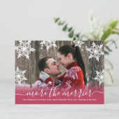 Weihnachtskarten für Snowy Foto Ankündigung (Stehend Vorderseite)