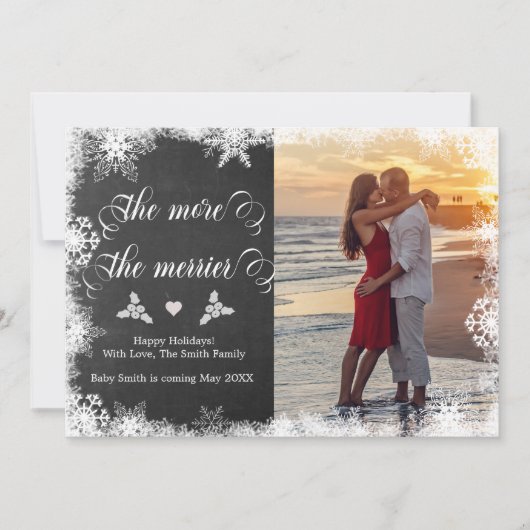 Weihnachtskarten für Snowy Foto Einladung (Vorderseite)