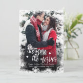 Weihnachtskarten für Snowy Foto Einladung (Stehend Vorderseite)