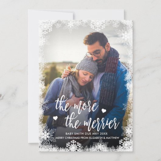 Weihnachtskarten für Snowy Foto Einladung (Vorderseite)