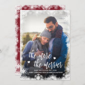 Weihnachtskarten für Snowy Foto Einladung (Vorne/Hinten)