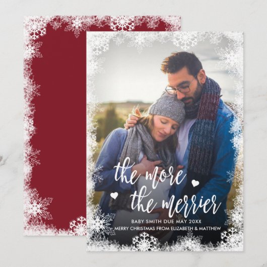 Weihnachtskarten für Snowy Foto Einladung (Vorne/Hinten)