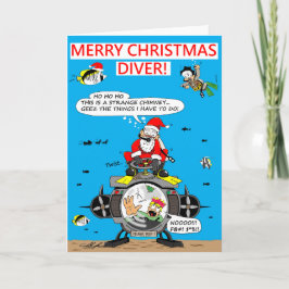 Weihnachtskarten für Taucher! Feiertagskarte