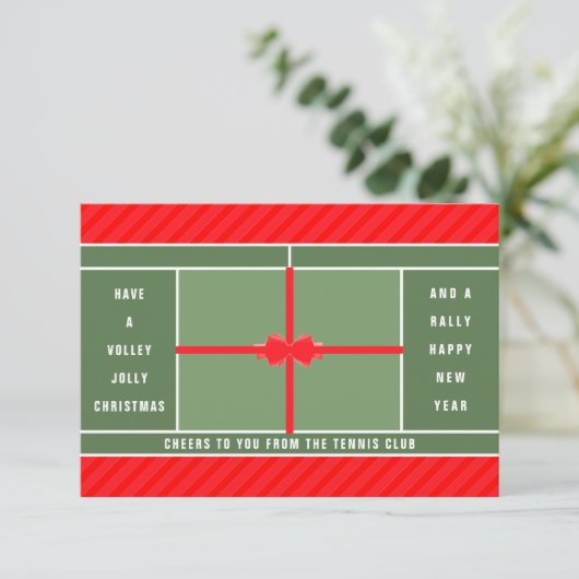 Weihnachtskarten für Tennis (Stehend Vorderseite)