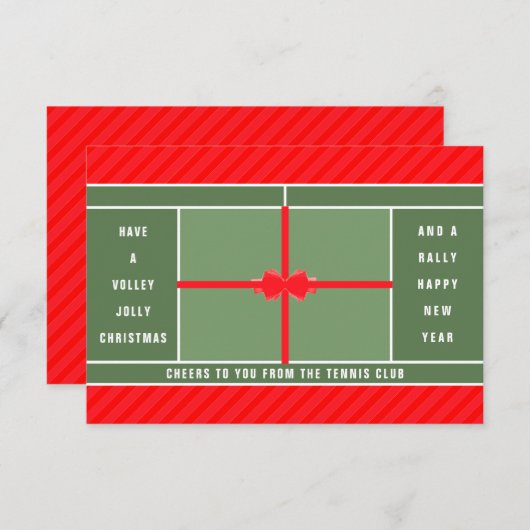 Weihnachtskarten für Tennis (Vorne/Hinten)