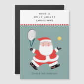 Weihnachtskarten für Tennis Magnetkarte (Vorne/Hinten)