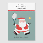 Weihnachtskarten für Tennis Magnetkarte (Vorderseite)
