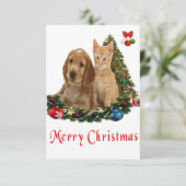 Weihnachtskarten für Tiere Dankeskarte (Stehend Vorderseite)