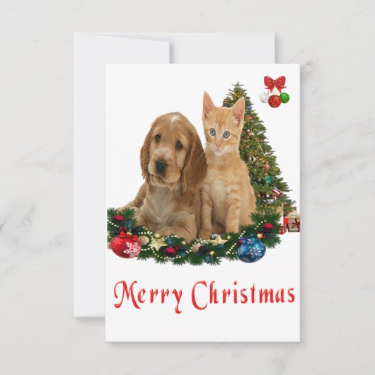 Weihnachtskarten für Tiere Dankeskarte (Vorderseite)