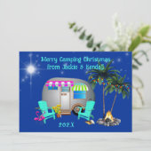 Weihnachtskarten für tropisches Camping Einladung (Stehend Vorderseite)