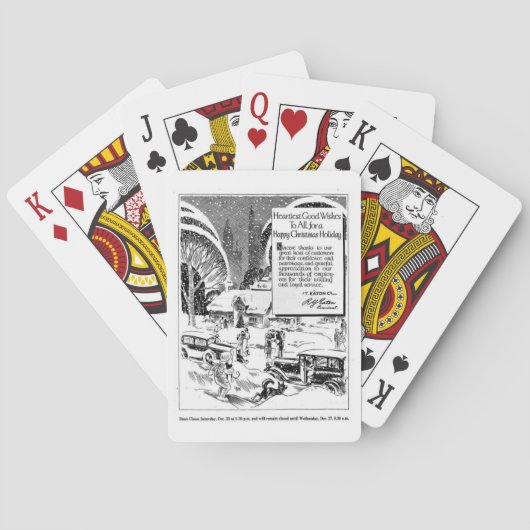 Weihnachtskarten für Vintage Spielkarten (Rückseite)