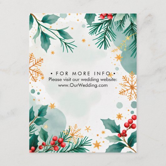 Weihnachtskarten für Wasserfarben Begleitkarte (Rückseite)