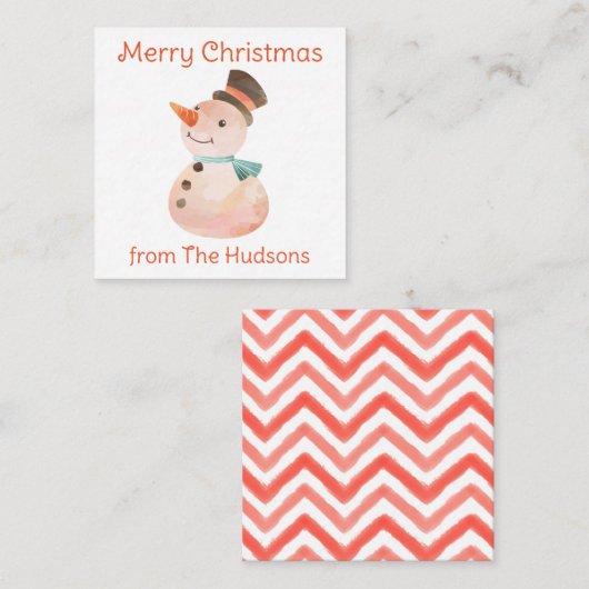 Weihnachtskarten für Watercolor Mitteilungskarte (Vorne/Hinten)