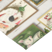 Weihnachtskarten für Weihnachten auf dem Schiff Tischdecke (Schrägansicht)