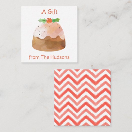 Weihnachtskarten für Weihnachtsgebäck Mitteilungskarte (Vorne/Hinten)