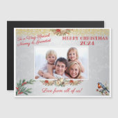 Weihnachtskarten-Geschenk für Großeltern Magnet (Vorne/Hinten)