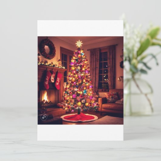 Weihnachtskarten handgefertigt einladung (Stehend Vorderseite)