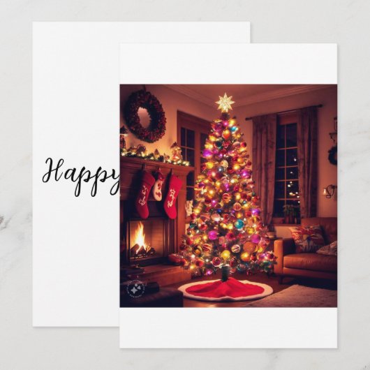 Weihnachtskarten handgefertigt einladung (Vorne/Hinten)