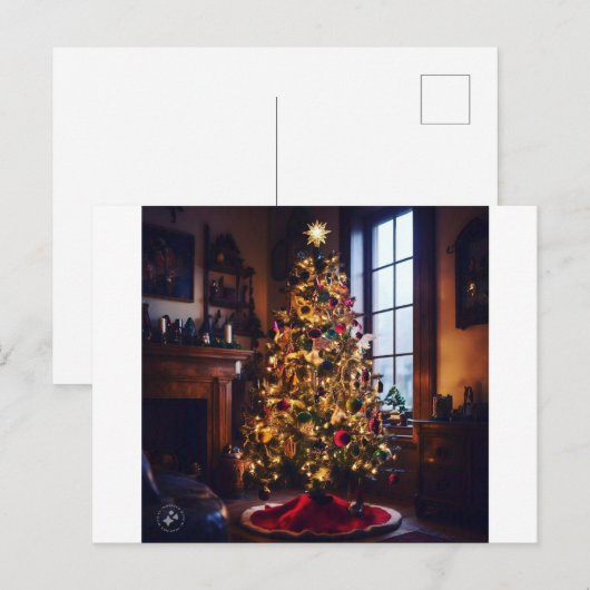 Weihnachtskarten handgefertigt postkarte (Vorne/Hinten)