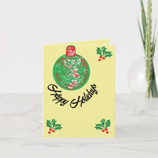 Weihnachtskarten : Happy Holiday's Feiertagskarte (Vorderseite)