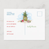 Weihnachtskarten Hawaii-Postkarten-| Mele Ankündigungspostkarte (Rückseite)