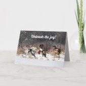 Weihnachtskarten Hunde Feiertagskarte (Vorderseite)