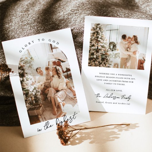 Weihnachtskarten im Foto, Gottesgottskarte Einladung