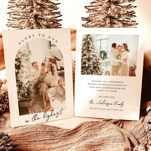 Weihnachtskarten im Foto, Gottesgottskarte Einladung