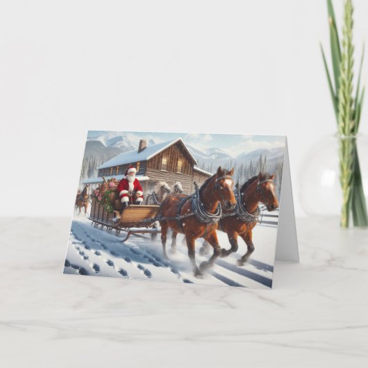 Weihnachtskarten im Landstil Feiertagskarte (Vorderseite)