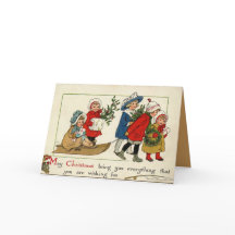 Weihnachtskarten im Vintage-Stil