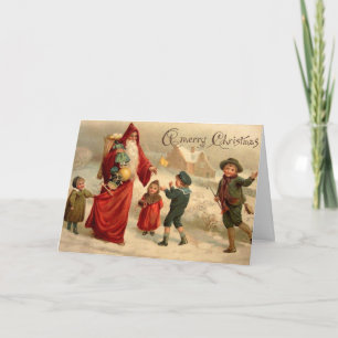 Weihnachtskarten im Vintage-Stil Feiertagskarte