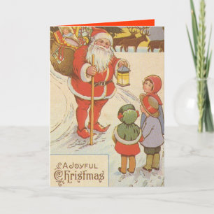 WEIHNACHTSKARTEN IM VINTAGE-STIL FEIERTAGSKARTE