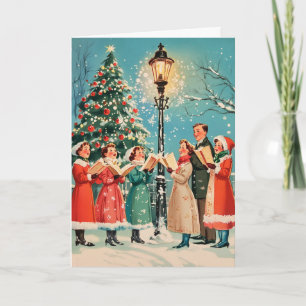 Weihnachtskarten im Vintage-Stil Feiertagskarte