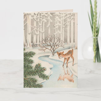 Weihnachtskarten im Vintage-Stil Feiertagskarte