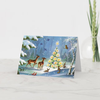 Weihnachtskarten im Vintage-Stil Feiertagskarte
