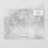 Weihnachtskarten in Silber und Blau Feiertagspostkarte (Rückseite)